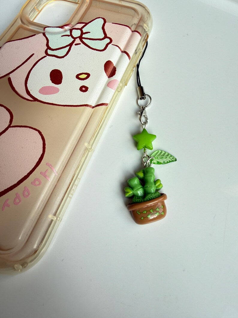 Handmade Kawaii Plant baby Phone Charms Beadsbylillixx