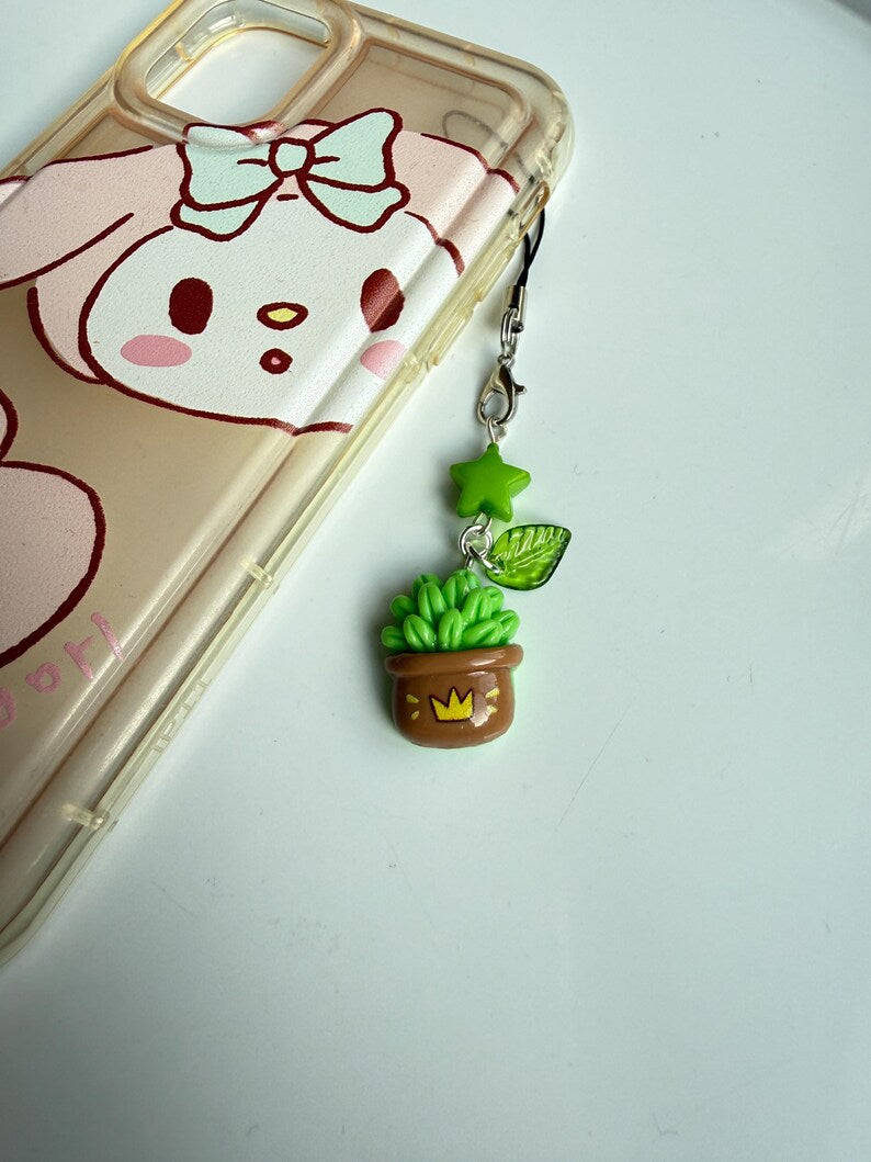 Handmade Kawaii Plant baby Phone Charms Beadsbylillixx