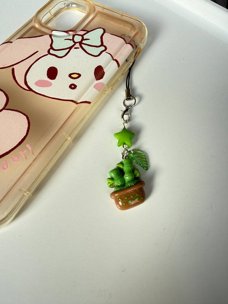 Handmade Kawaii Plant baby Phone Charms Beadsbylillixx
