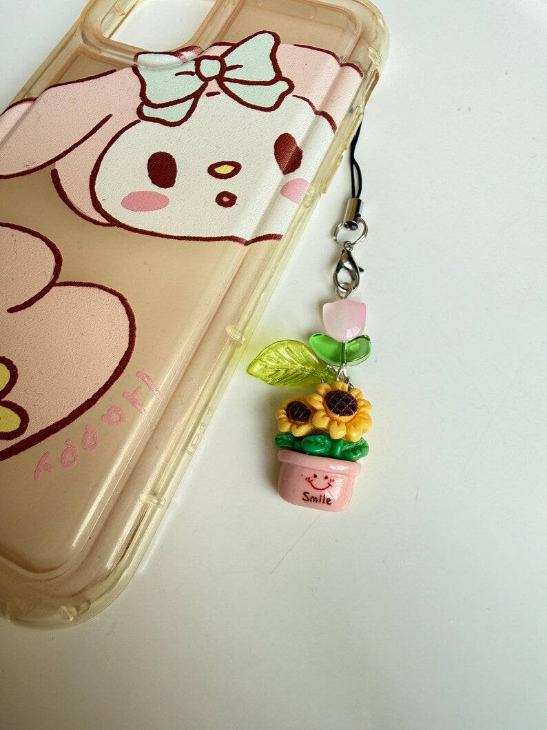 Handmade Kawaii Plant baby Phone Charms Beadsbylillixx