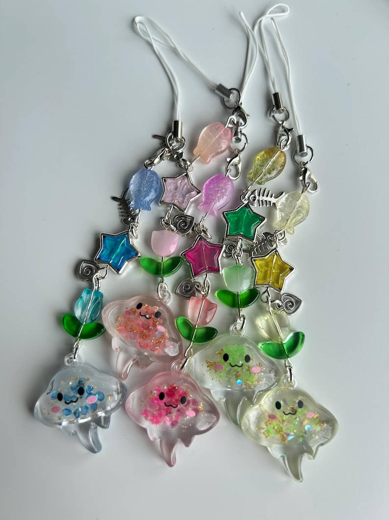 Handmade Kawaii Stingray Phone Charm Beadsbylillixx
