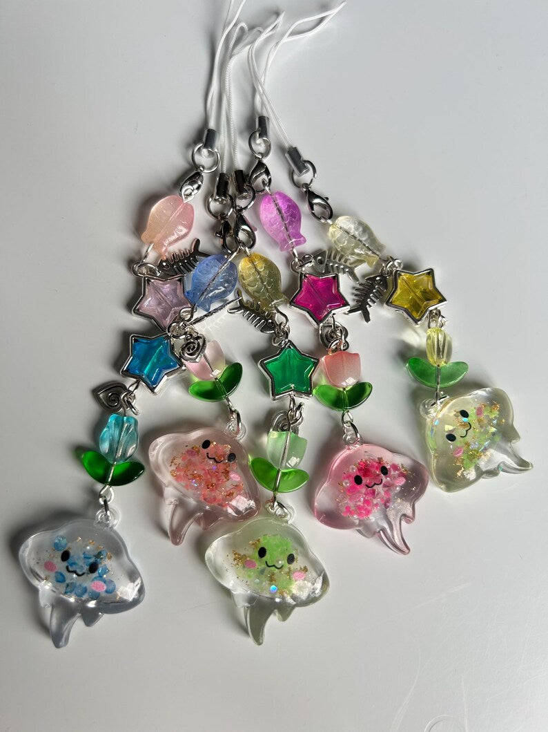 Handmade Kawaii Stingray Phone Charm Beadsbylillixx