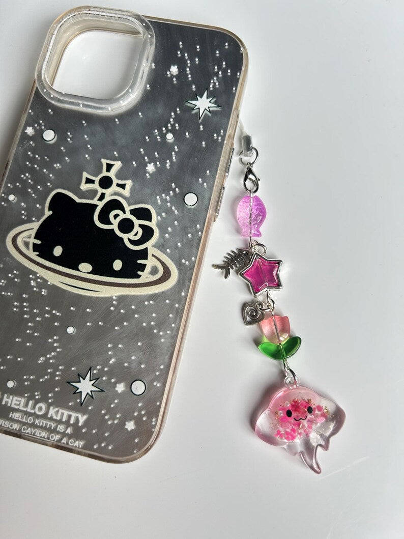 Handmade Kawaii Stingray Phone Charm Beadsbylillixx