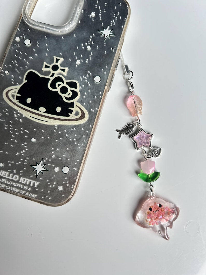 Handmade Kawaii Stingray Phone Charm Beadsbylillixx