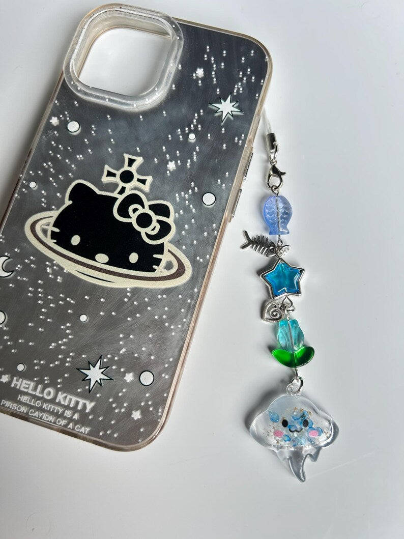 Handmade Kawaii Stingray Phone Charm Beadsbylillixx