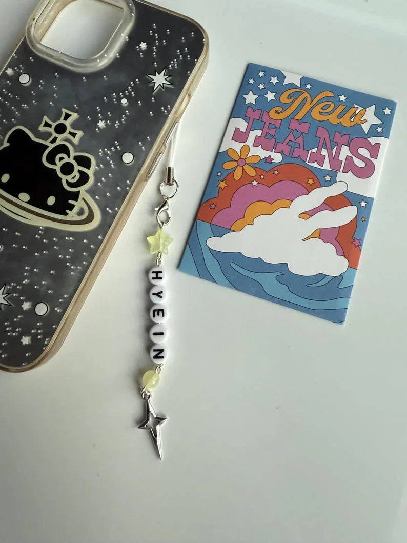 Handmade Kpop New Jeans Phone Charms: kawaii Beaded Jewelry, New Jeans Beadsbylillixx