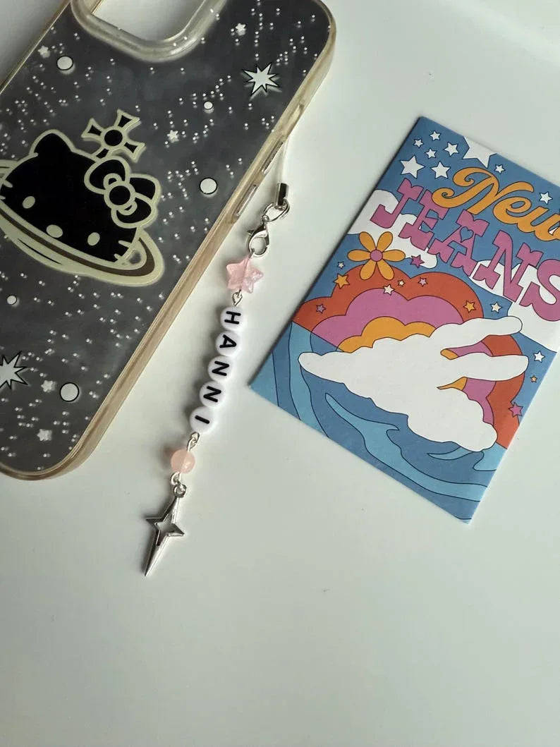 Handmade Kpop New Jeans Phone Charms: kawaii Beaded Jewelry, New Jeans Beadsbylillixx