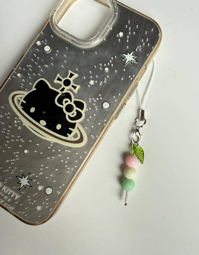 Handmade Pastel Dango Phone Charm – Kawaii Japanese Sweet Beadsbylillixx