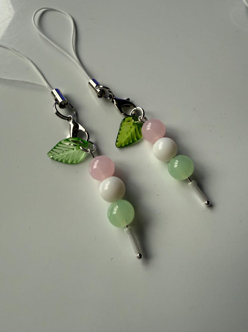 Handmade Pastel Dango Phone Charm – Kawaii Japanese Sweet Beadsbylillixx