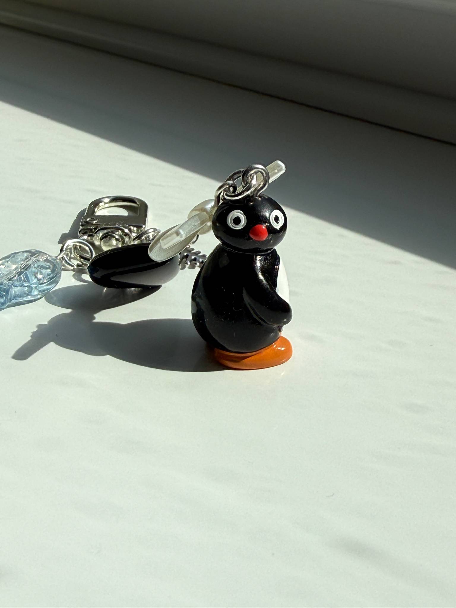 Handmade Pingu Inspired Keychain– Kawaii Y2K Keychain Beadsbylillixx