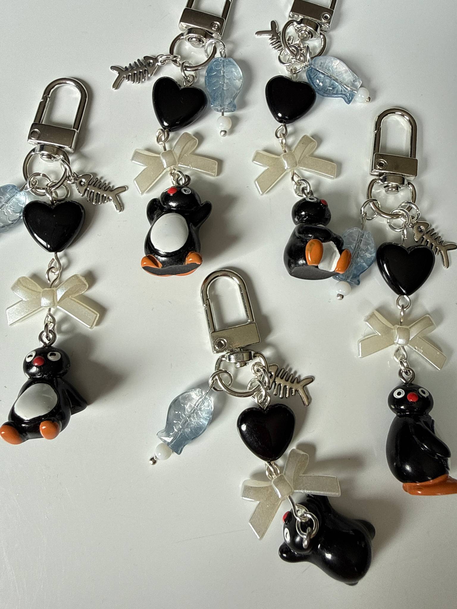 Handmade Pingu Inspired Keychain– Kawaii Y2K Keychain Beadsbylillixx