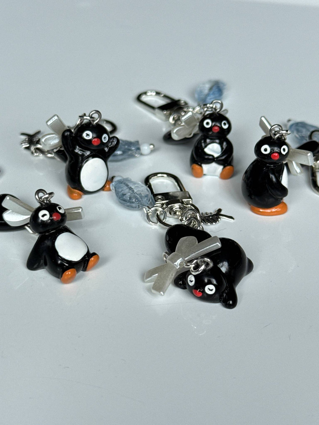 Handmade Pingu Inspired Keychain– Kawaii Y2K Keychain Beadsbylillixx