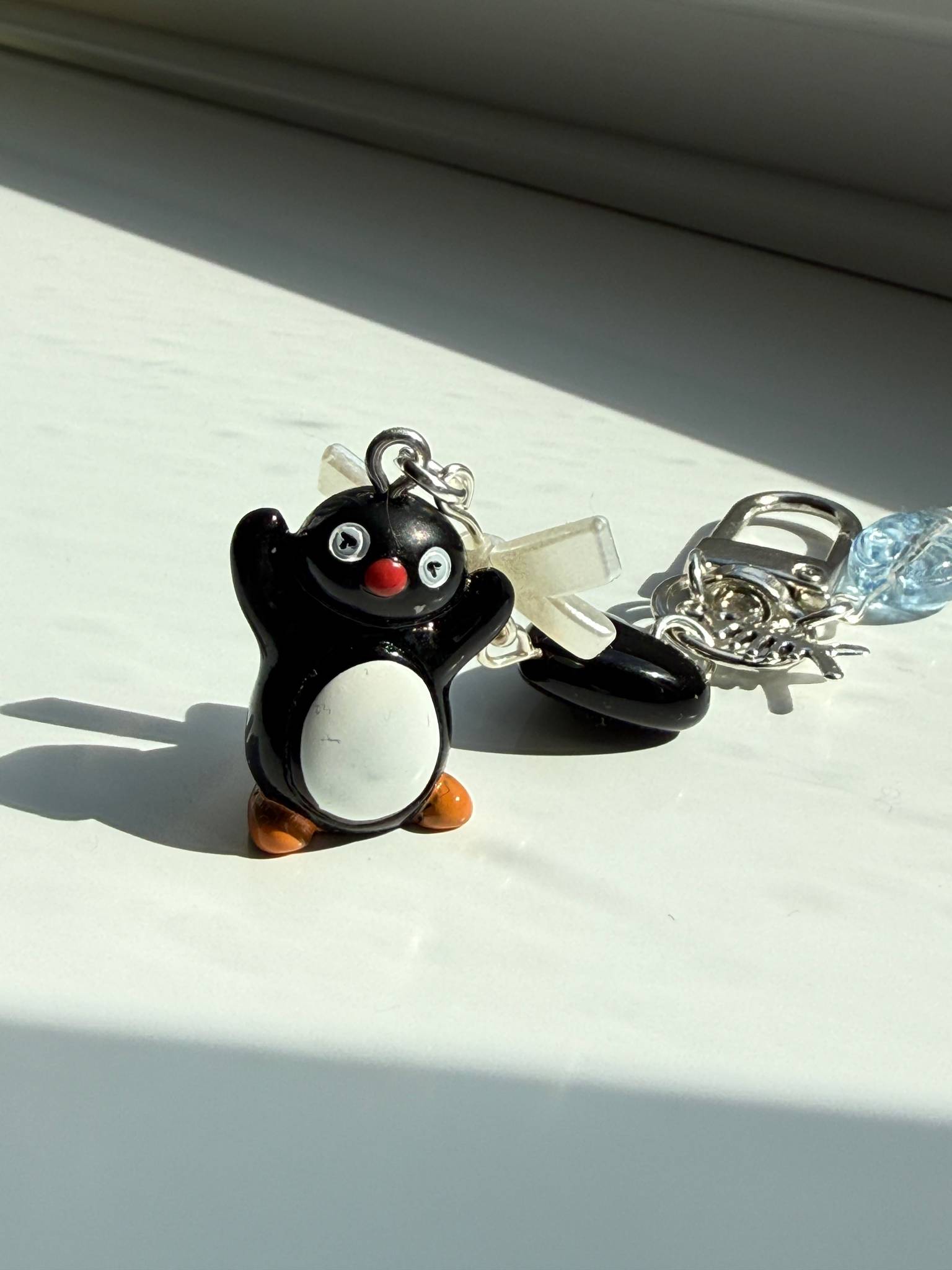 Handmade Pingu Inspired Keychain– Kawaii Y2K Keychain Beadsbylillixx