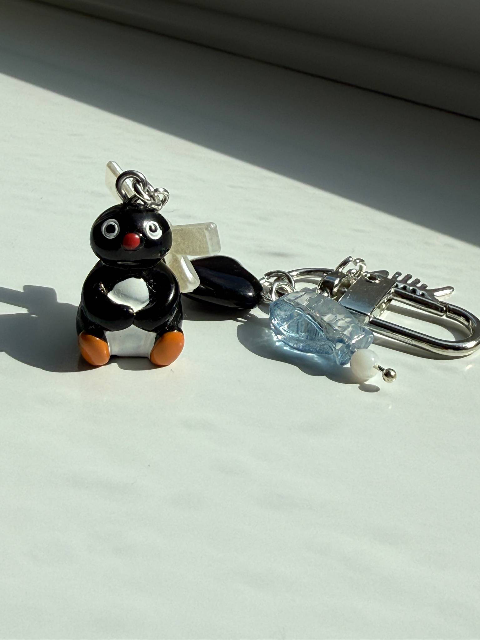 Handmade Pingu Inspired Keychain– Kawaii Y2K Keychain Beadsbylillixx