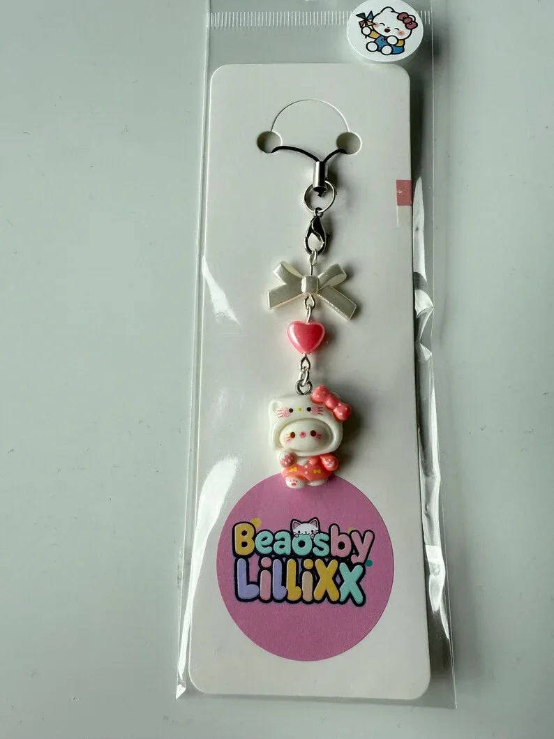 Handmade Sanrio Cosplay themed Phone charms, beaded accessories, sanriocore, kawaii phone charm Beadsbylillixx