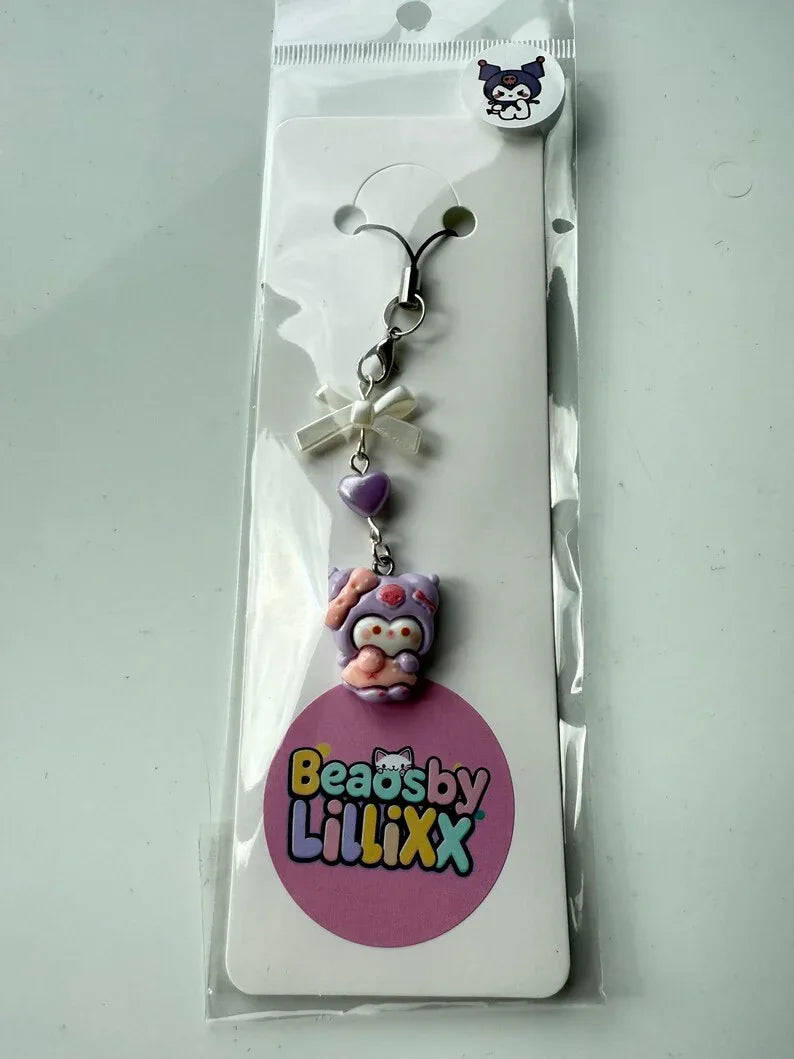 Handmade Sanrio Cosplay themed Phone charms, beaded accessories, sanriocore, kawaii phone charm Beadsbylillixx