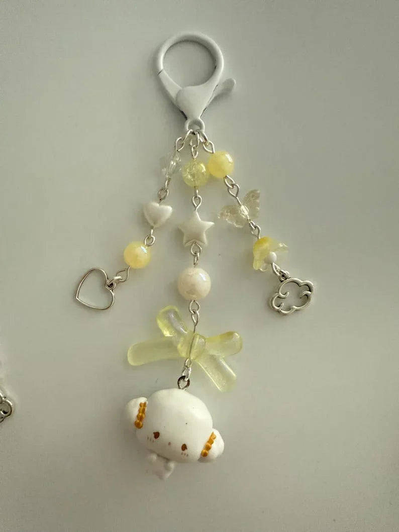 Handmade Sanrio Gashapon machine Keychains, beaded keyring, sanriocore Beadsbylillixx