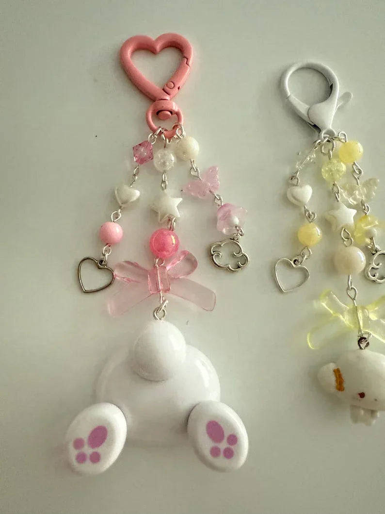 Handmade Sanrio Gashapon machine Keychains, beaded keyring, sanriocore Beadsbylillixx