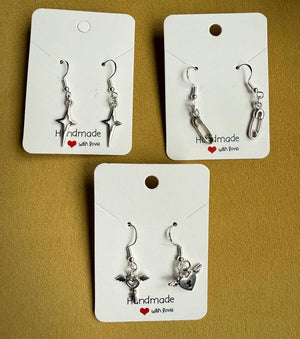 Handmade Sterling Silver Charm Earrings