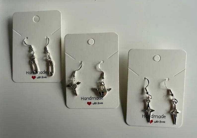 Handmade Sterling Silver Charm Earrings Beadsbylillixx