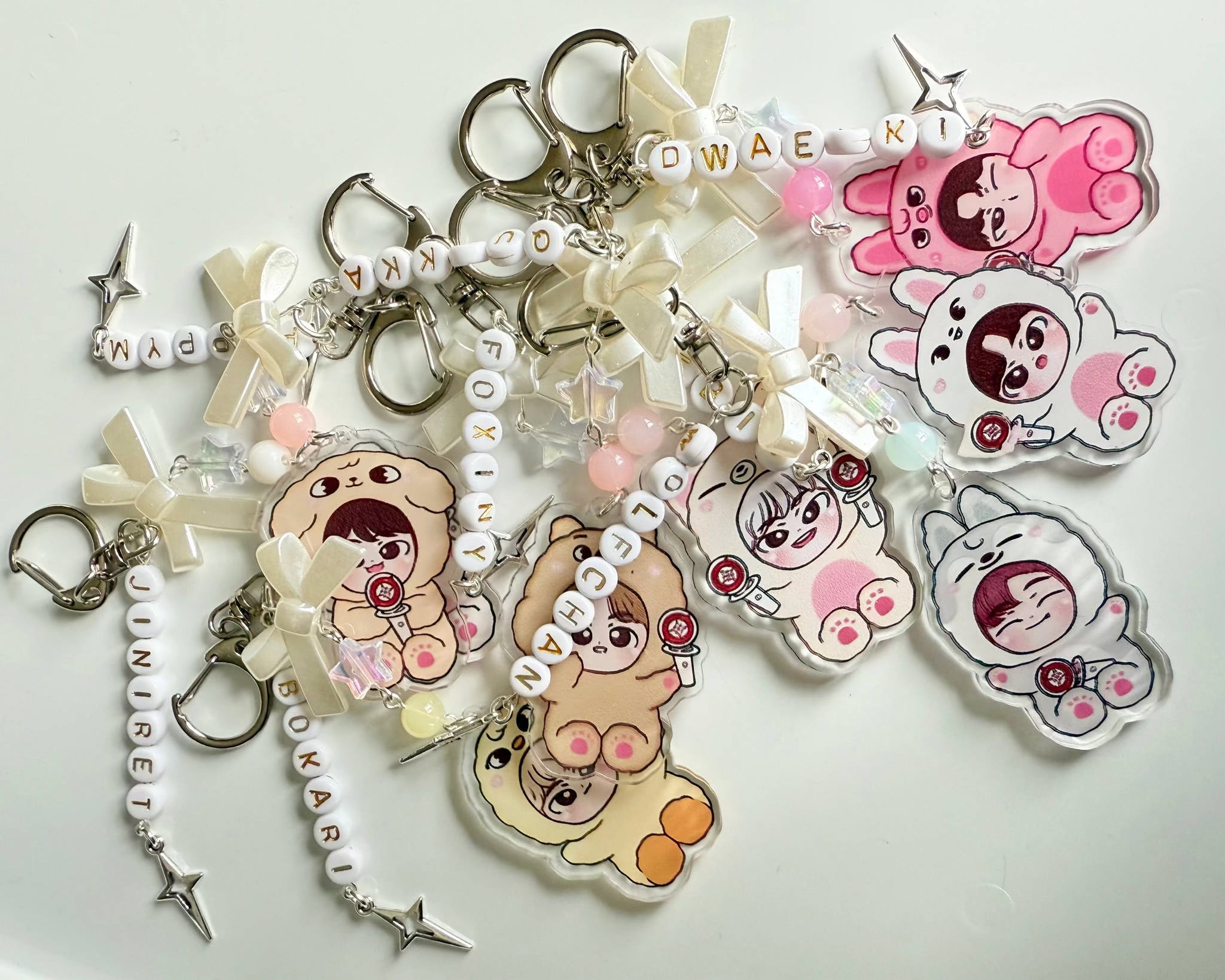 Handmade Stray Kids Skzoo Bias Keychains Beadsbylillixx