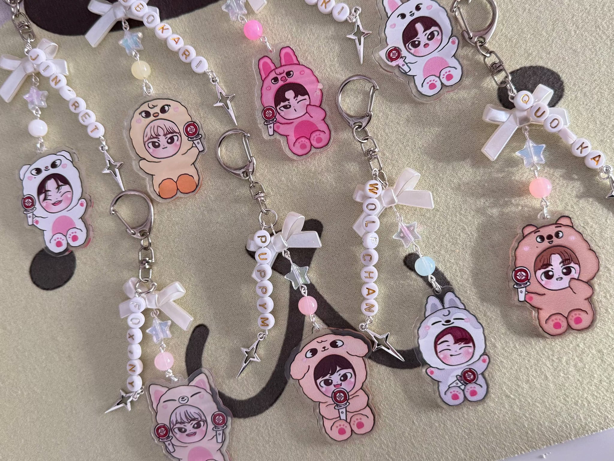 Handmade Stray Kids Skzoo Bias Keychains Beadsbylillixx