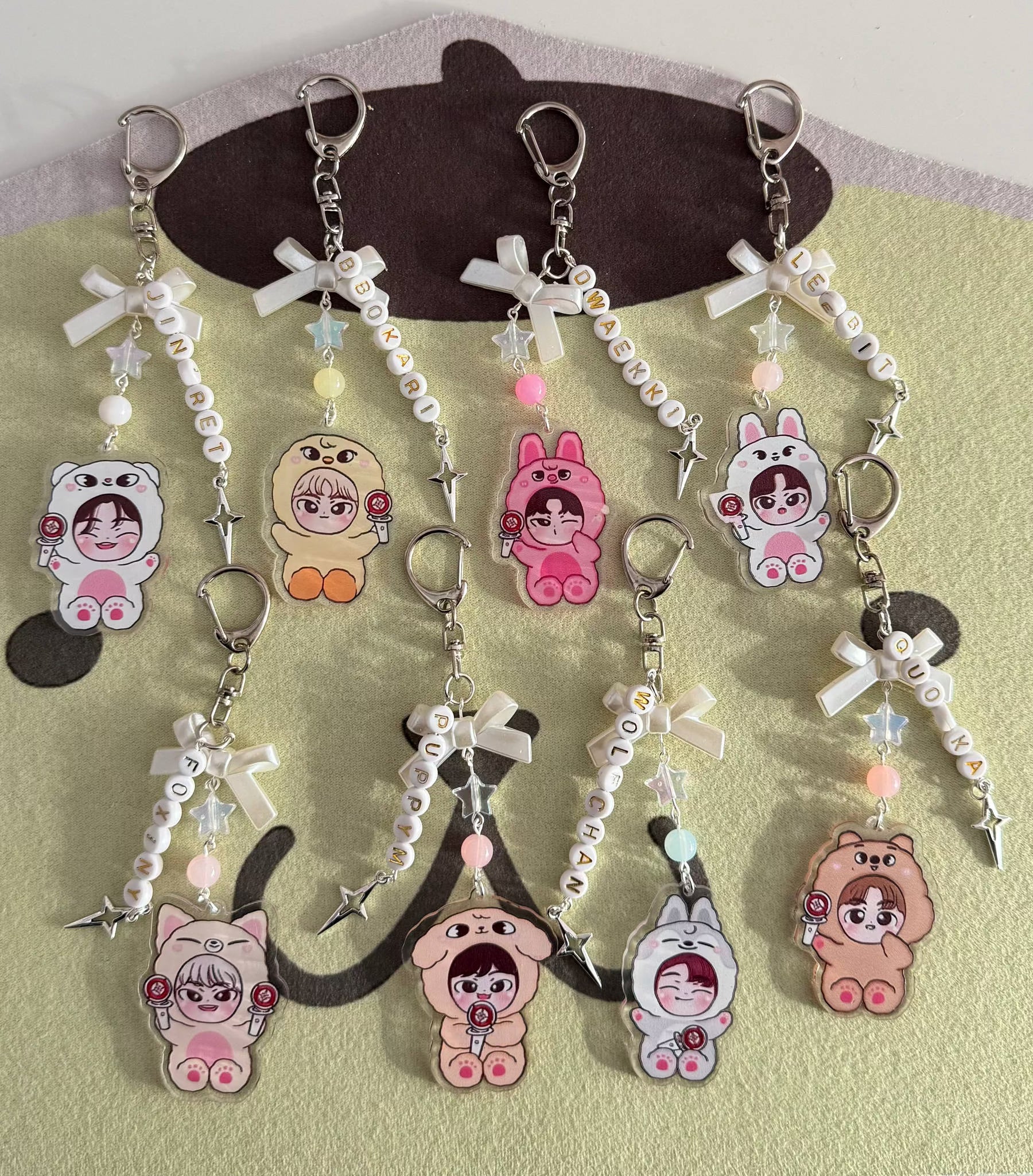 Handmade Stray Kids Skzoo Bias Keychains Beadsbylillixx