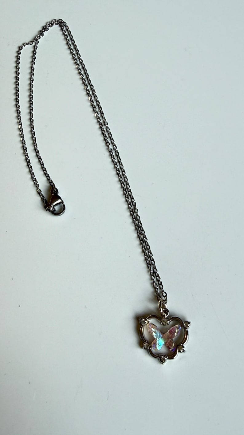 Handmade Whimsical Pink Gem Necklace 17” Beadsbylillixx
