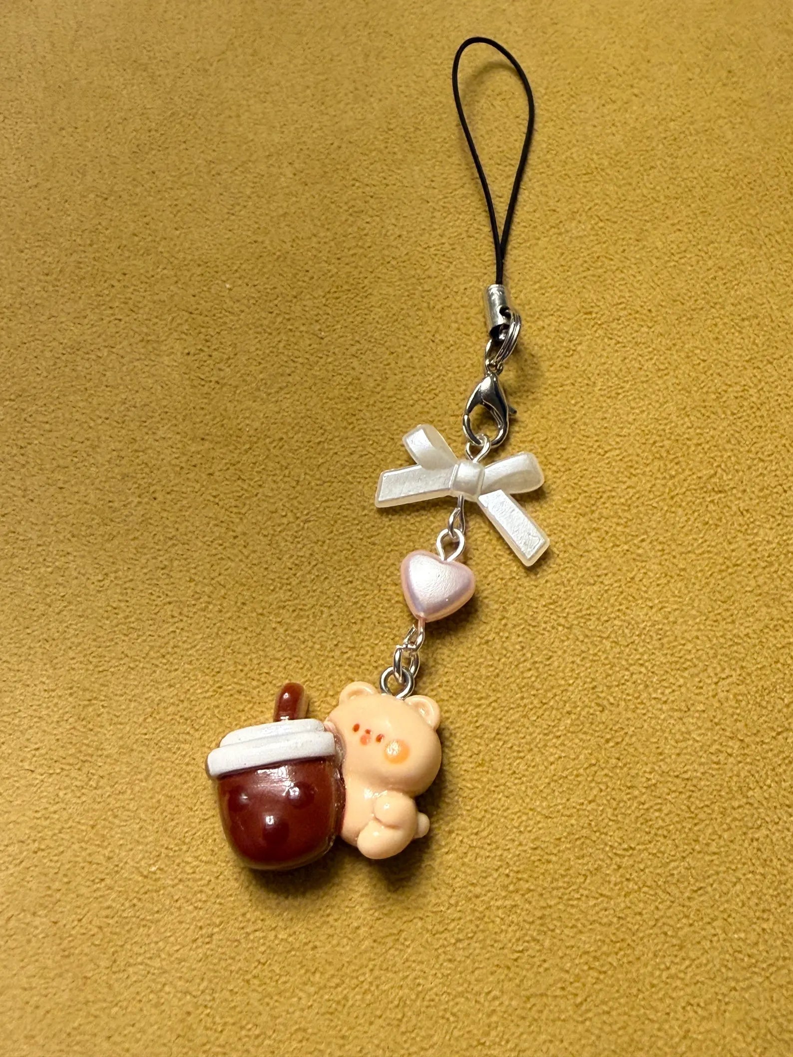 Handmade Cute Kawaii Boba Tea Bunny and Bears Phone Charms
