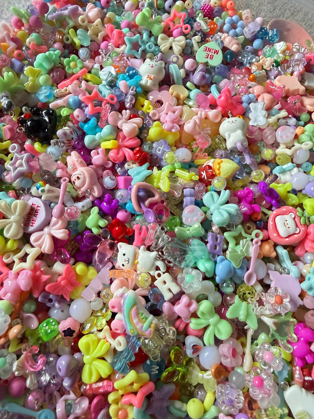 Kawaii Bead Soup Acrylic Bead Mix 100g Beadsbylillixx