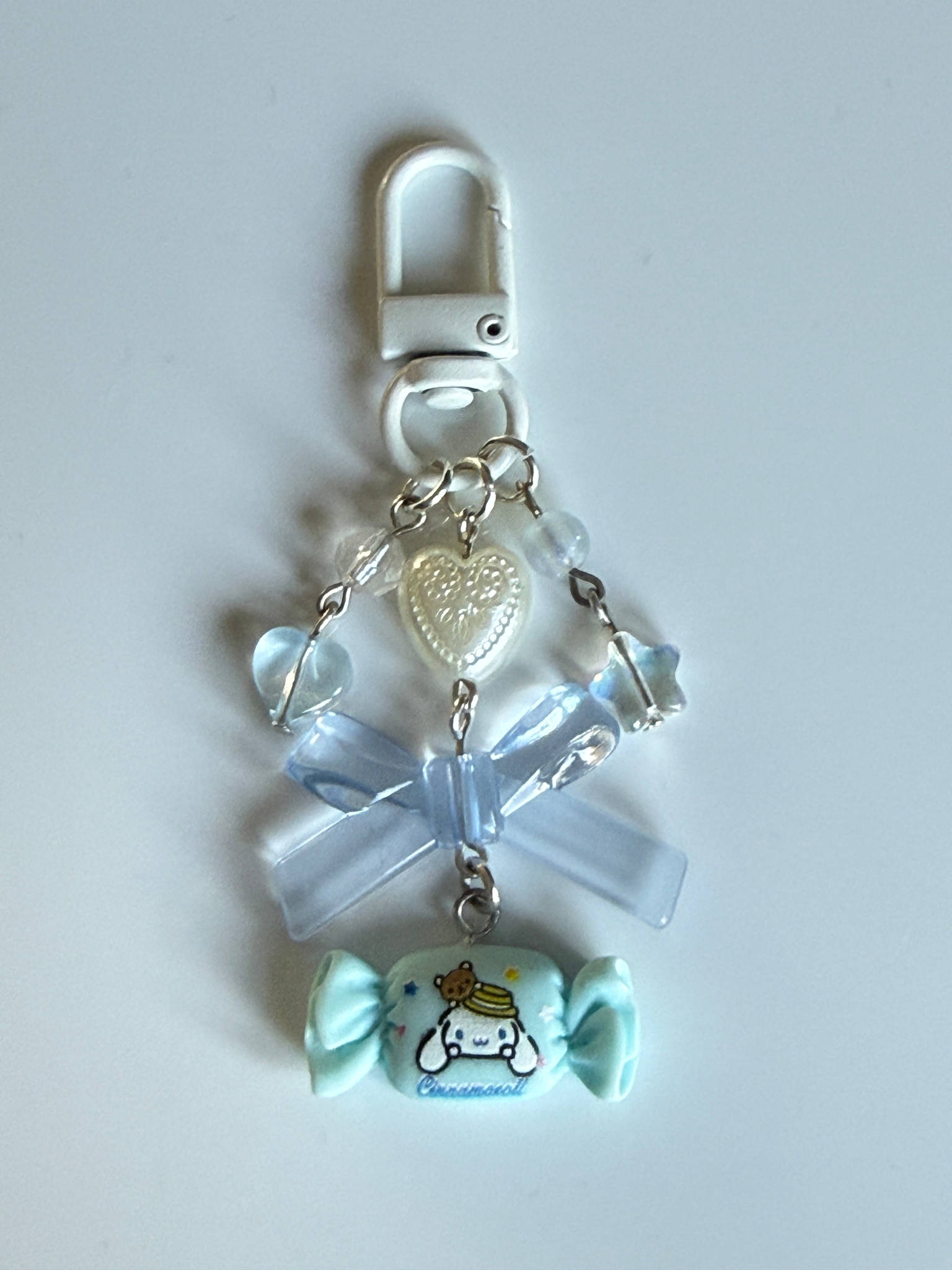 Kawaii Bow Keychain – Sanrio Inspired Beaded Charm | Pastel Y2K Bag Charm Cute Phone Accessory Beadsbylillixx