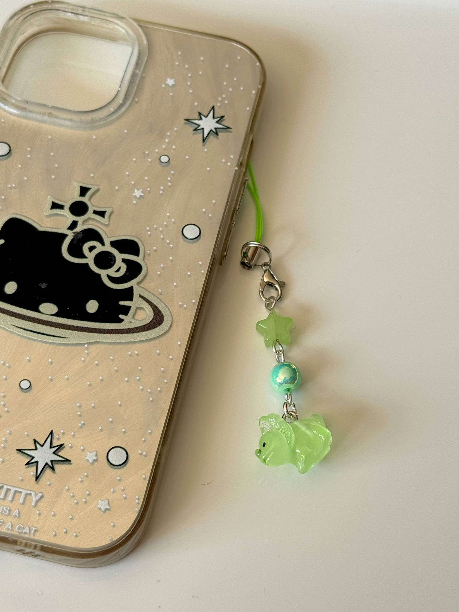 Kawaii Dinosaur Phone Charm | Pastel Dino Beaded Strap | Cute Y2K Phone Charm | Jelly Dinosaur Keychain | Fairy Kei Bag Charm Beadsbylillixx