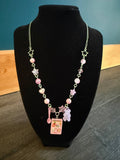 Kawaii Gamer Girl Pink Necklace, Pastel Y2K Charm Necklace, Cute Beaded Jewellery, Retro Game Console Pendant Beadsbylillixx