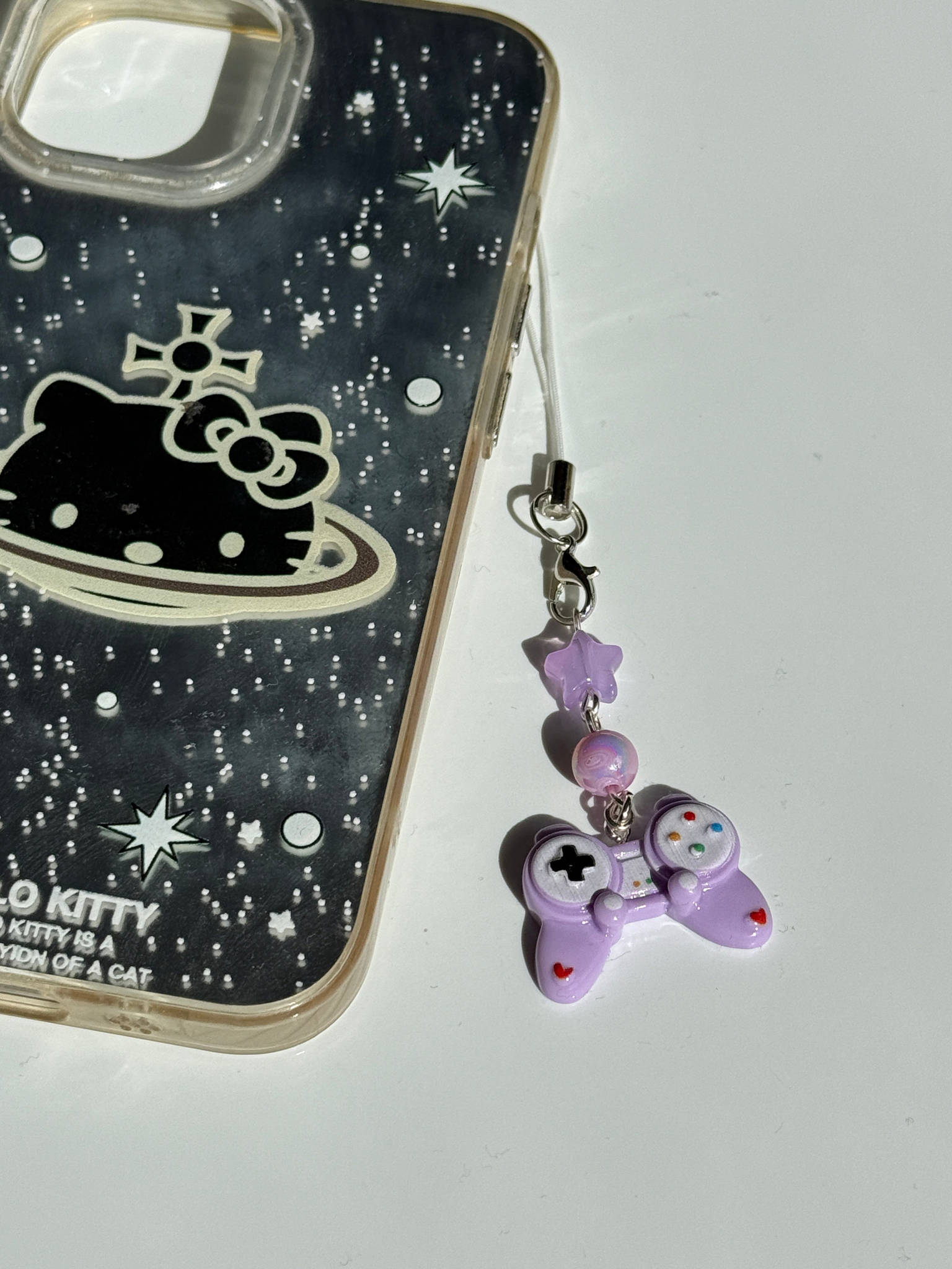 Kawaii Pastel Gamer Controller Charm Cute Beaded Phone Strap Beadsbylillixx