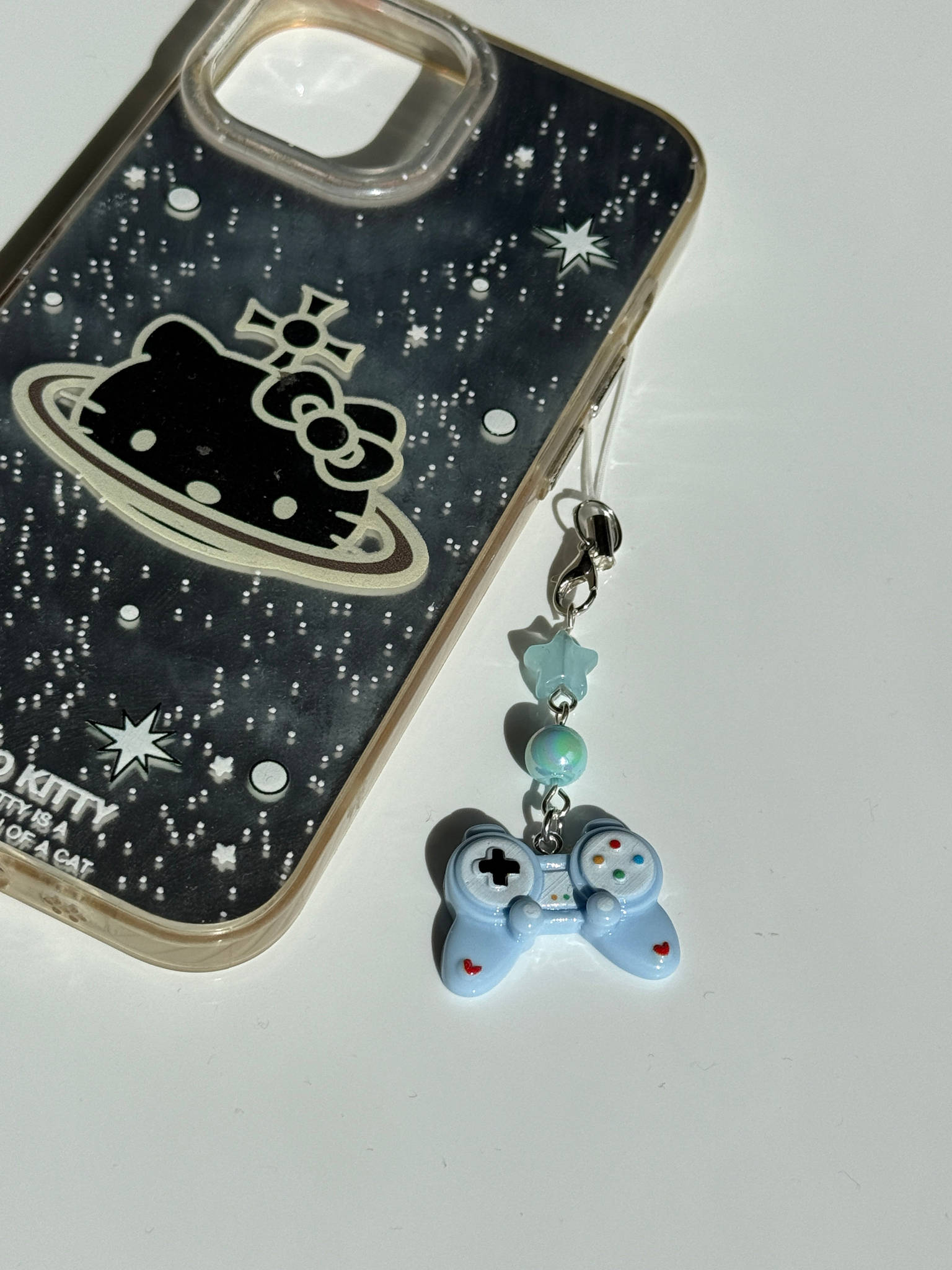 Kawaii Pastel Gamer Controller Charm Cute Beaded Phone Strap Beadsbylillixx