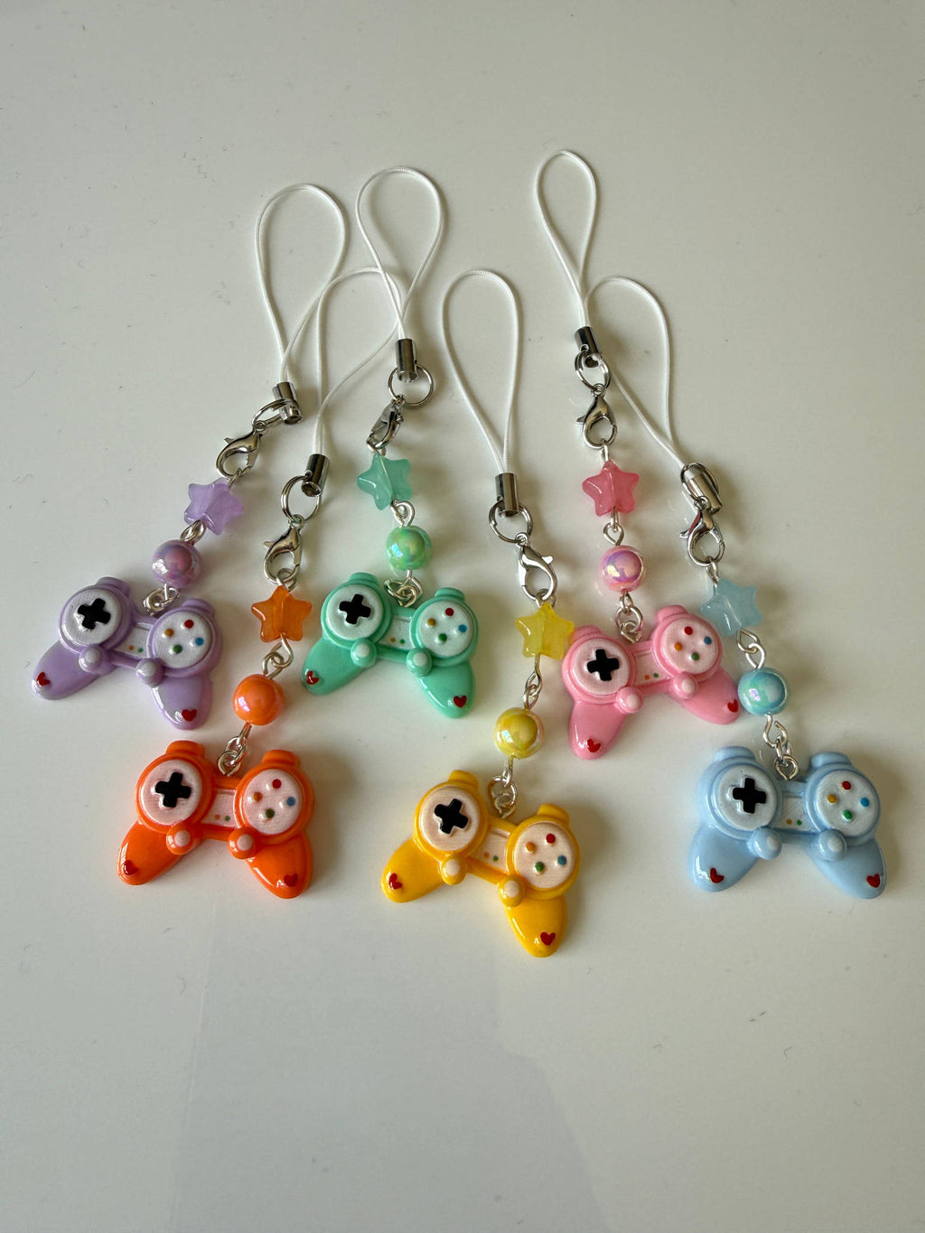 Kawaii Pastel Gamer Controller Charm Cute Beaded Phone Strap Beadsbylillixx