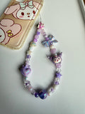 Kawaii Phone Charm | Pastel Queen of Hearts Beaded Strap | Cute Sanrio Inspired Y2K Mobile Accessory Beadsbylillixx