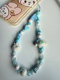Kawaii Phone Charm | Pastel Queen of Hearts Beaded Strap | Cute Sanrio Inspired Y2K Mobile Accessory Beadsbylillixx