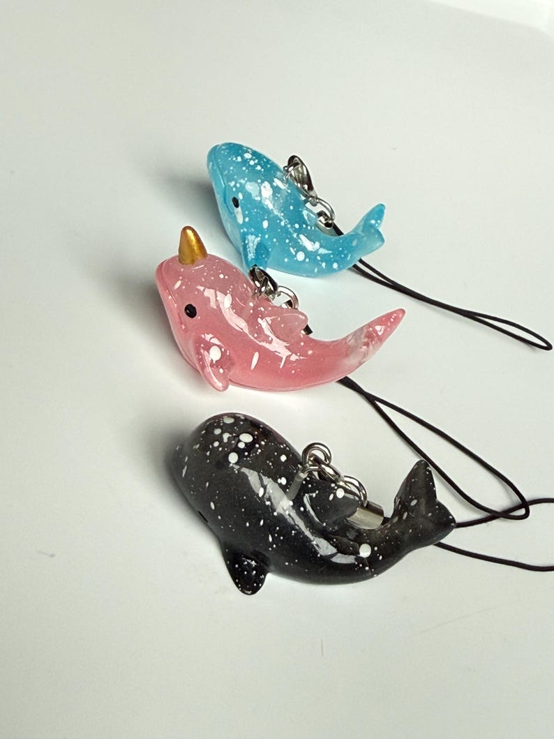Kawaii Whale Phone Charm - Y2K Ocean Trinket Beadsbylillixx