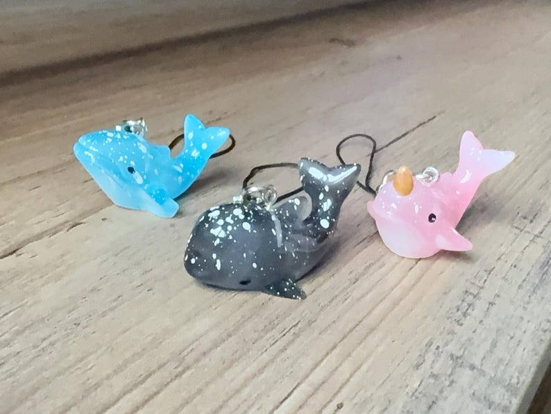 Kawaii Whale Phone Charm - Y2K Ocean Trinket Beadsbylillixx