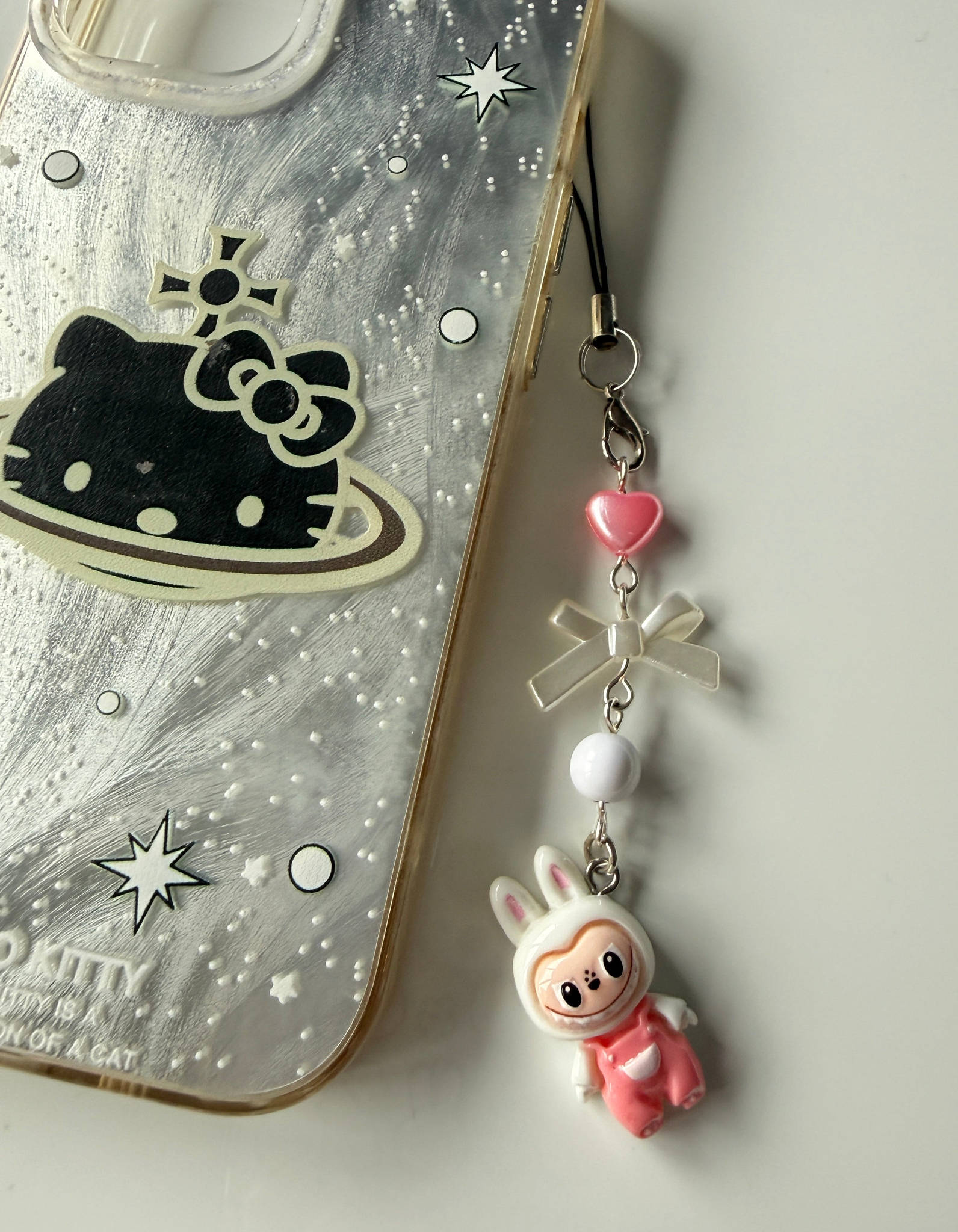 Labubu Inspired Monster Charm – Kawaii Pastel Phone Strap, Cute Monster Doll Keychain, Y2K Beaded Accessory Beadsbylillixx