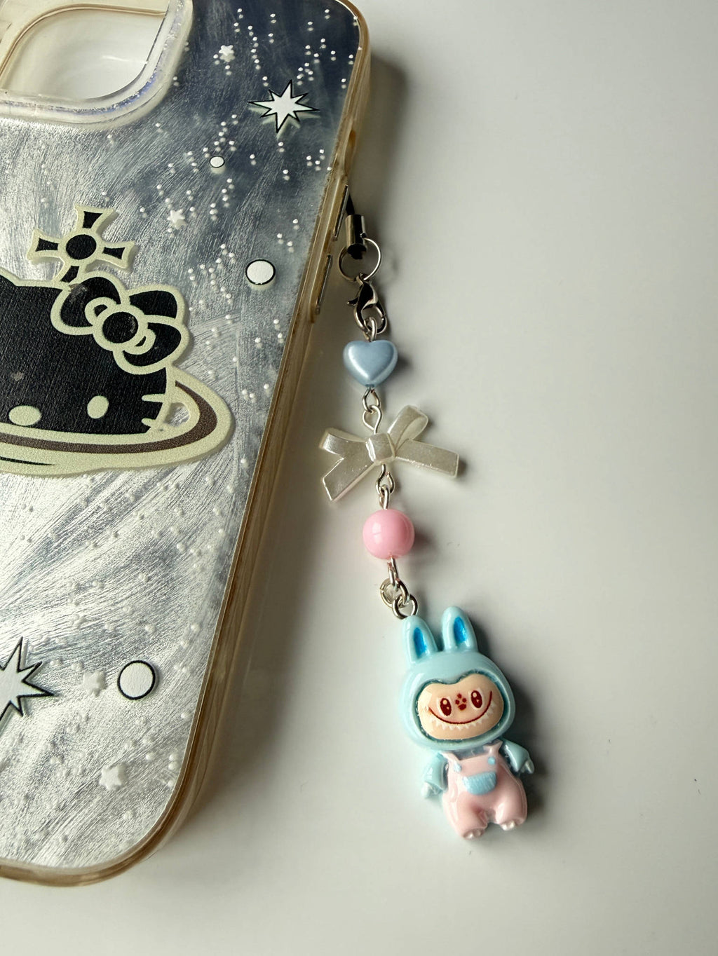 Labubu Inspired Monster Charm – Kawaii Pastel Phone Strap, Cute Monster Doll Keychain, Y2K Beaded Accessory Beadsbylillixx