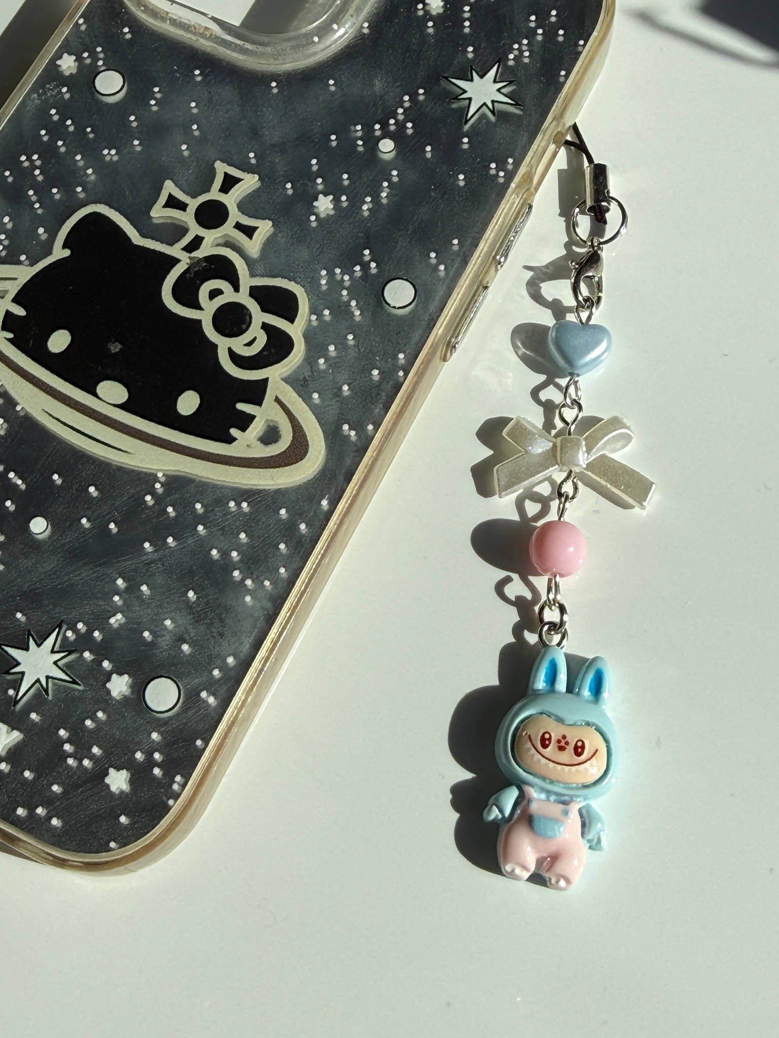 Labubu Inspired Monster Charm – Kawaii Pastel Phone Strap, Cute Monster Doll Keychain, Y2K Beaded Accessory Beadsbylillixx