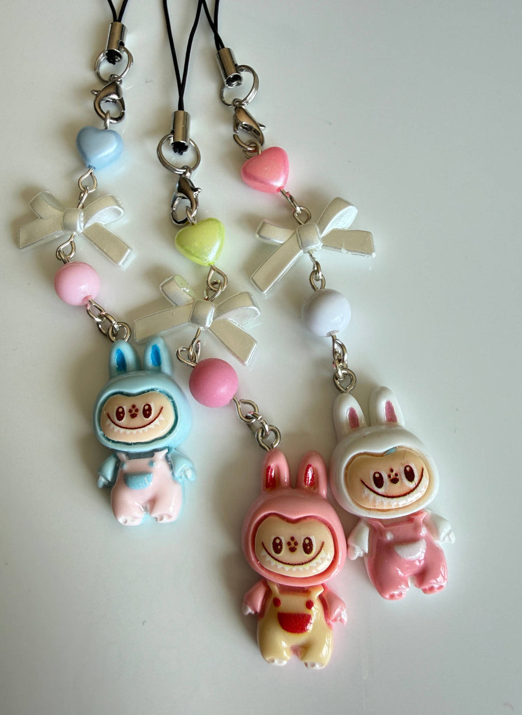 Labubu Inspired Monster Charm – Kawaii Pastel Phone Strap, Cute Monster Doll Keychain, Y2K Beaded Accessory Beadsbylillixx