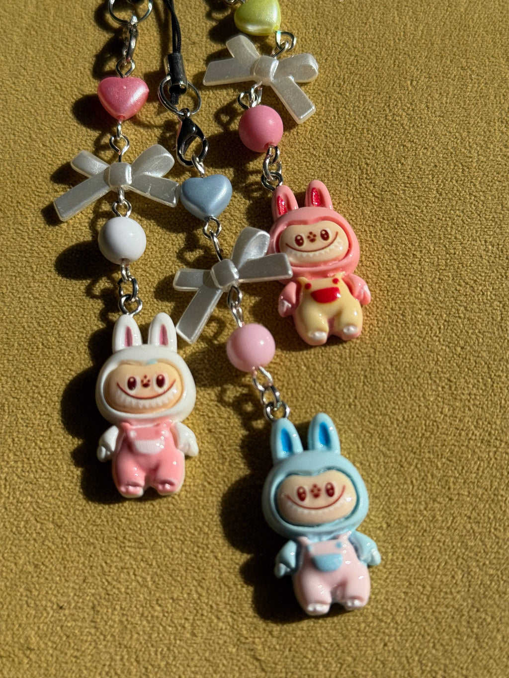 Labubu Inspired Monster Charm – Kawaii Pastel Phone Strap, Cute Monster Doll Keychain, Y2K Beaded Accessory Beadsbylillixx