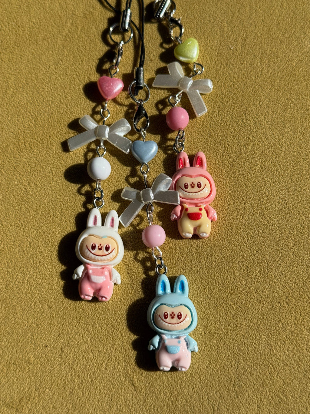 Labubu Inspired Monster Charm – Kawaii Pastel Phone Strap, Cute Monster Doll Keychain, Y2K Beaded Accessory Beadsbylillixx