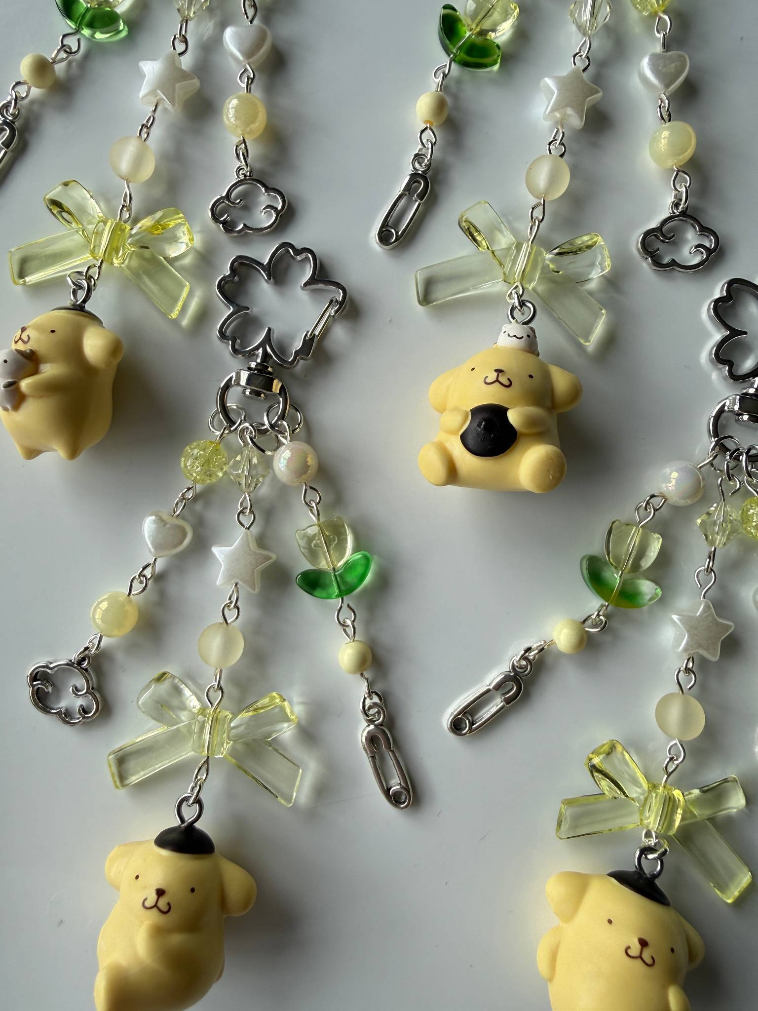 Lemon Clover PomPompurin Pudding Keychain Beadsbylillixx