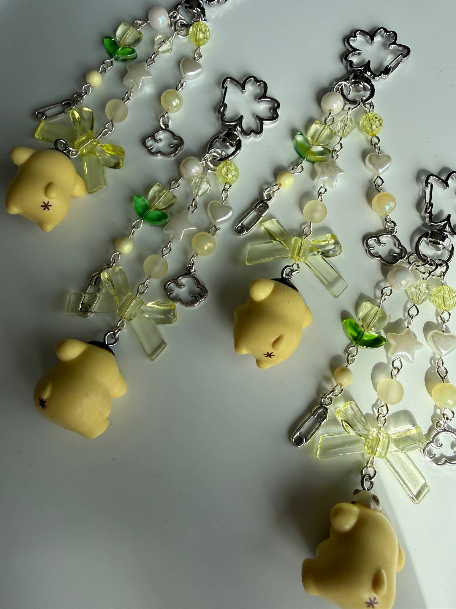 Lemon Clover PomPompurin Pudding Keychain Beadsbylillixx