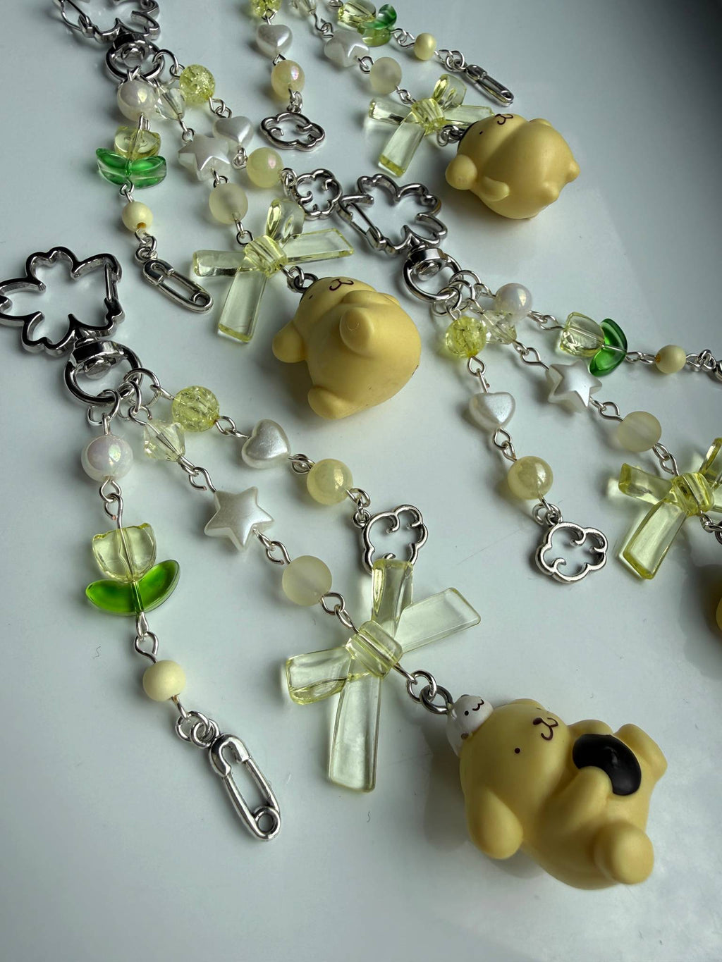 Lemon Clover PomPompurin Pudding Keychain Beadsbylillixx