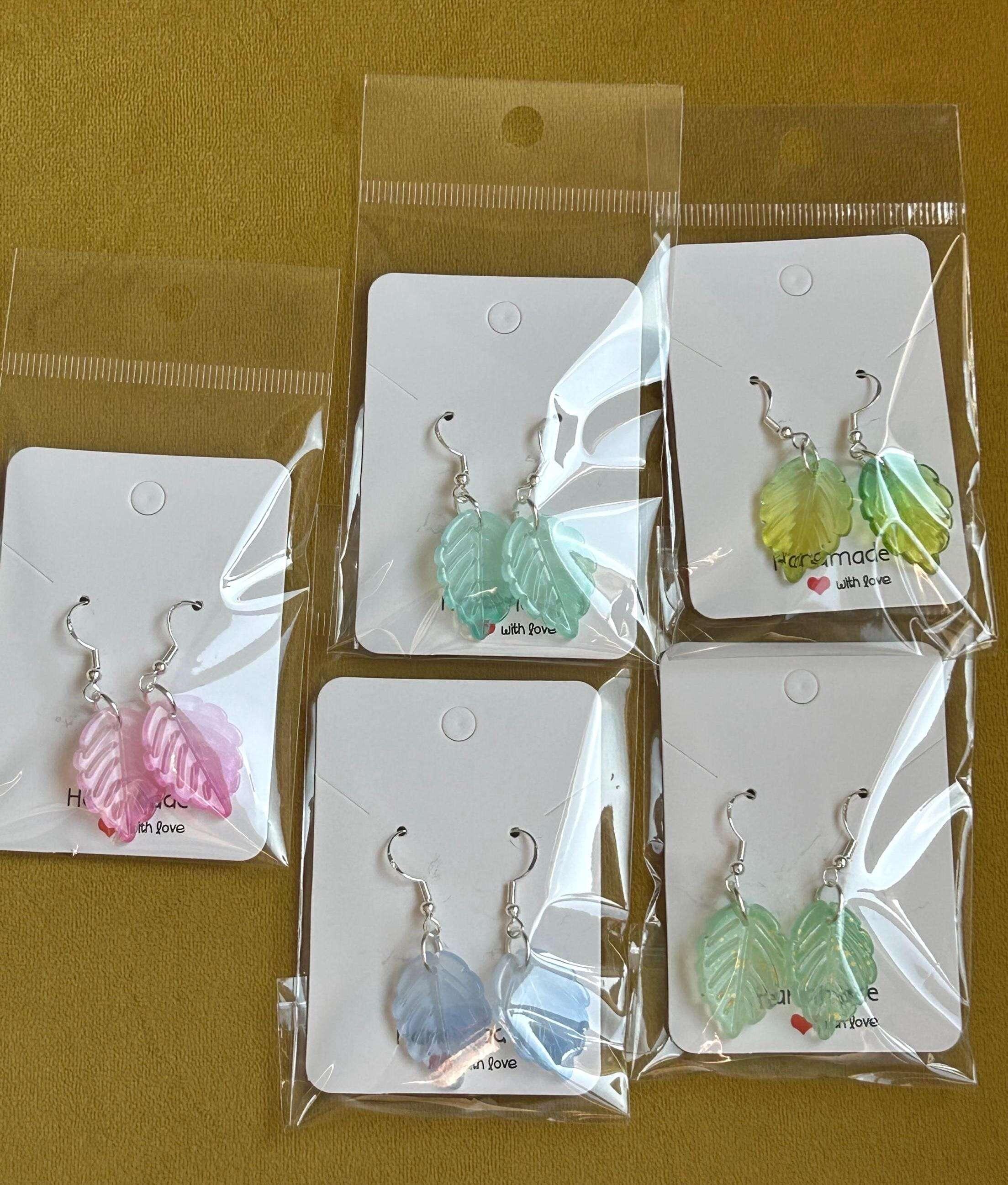 NEW Handmade Cute Coquette Sterling Silver Leaf Earrings - Beadsbylillixx
